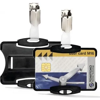 DURABLE 8118, pouzdro na ID kartu s otočným klipem 54x85 mm Barva: Černá