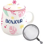 Easy Life Porcelánový hrnek se sítkem Twist & Match Aquamarine-Pink