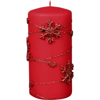 Svíčka Nohel Garden Svíčka SNOWFLAKES VÁLEC vánoční d7x14cm