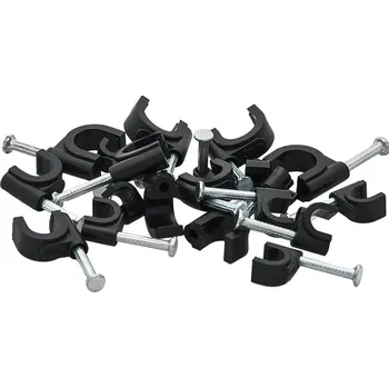 elektrický kabel XTREME Příchytka na kabel 100ks 6 mm černý kulatý