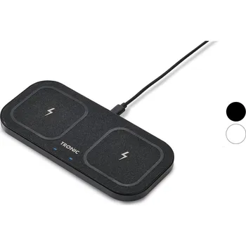 TRONIC® Duální bezdrátová rychlonabíječka Qi® s adaptérem 30 W, Power Delivery, kovový rámeček