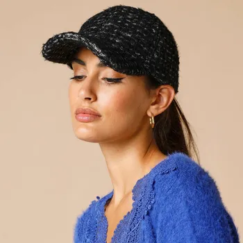 Kšiltovka Kšiltovka v tvídovém vzhledu černá