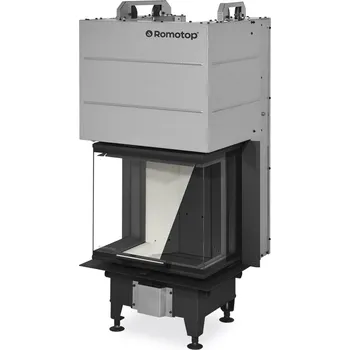 Krbová vložka Romotop HEAT C 3G L 50.52.31.24 - teplovzdušná třístranná krbová vložka s výsuvnými dvířky a děleným sklem - Šedý Igniton