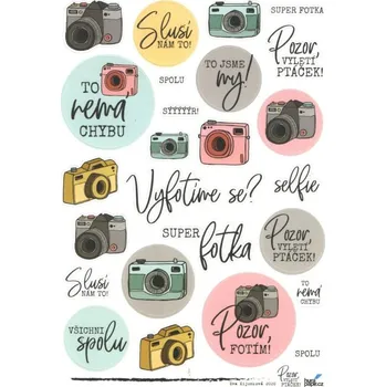 samolepka HuráPapír Samolepky A5 - Fotoaparát č.4