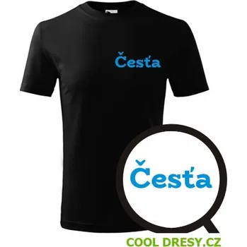 Dětské tričko Česťa - Barva: černá, Velikost 10let