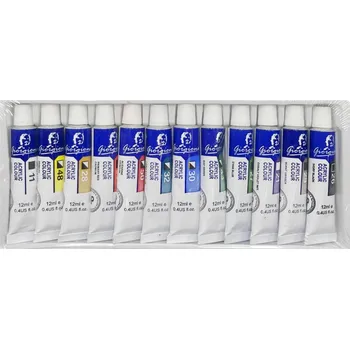 Vodová barva PKstar Akrylové barvy sada 12ks - 12ml