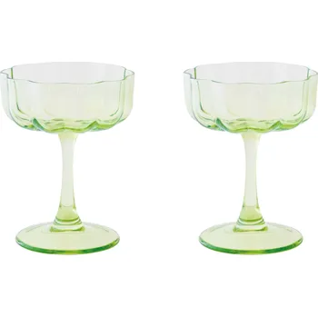 Sklenice Easy Life Sada dvou skleniček na nožce Twist & Match Green