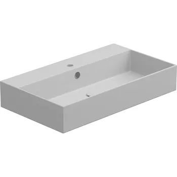 Umyvadlo Umyvadlo Zenith BW 80 hranaté, keramické, dvoubarevné, 80x46 cm, ZELAVBW80BI000001