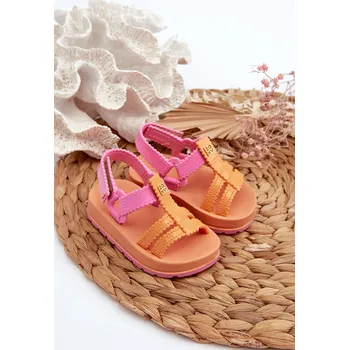 Dívčí sandály Dětské vonící sandálky Na suchý zip ZAXY LL385027 Barva: Oranžová, Velikost: 24