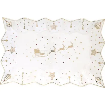 Vánoční porcelánový podnos Christmas Lights 35x23cm, Easy Life