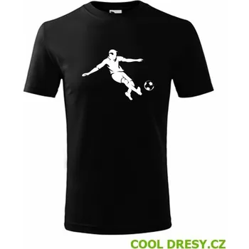 Dětské tričko s fotbalistou 2 - Barva: černá, Velikost 10let