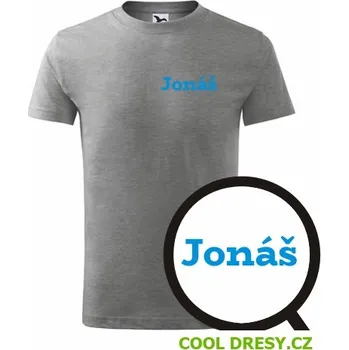 Dětské tričko Jonáš - Barva: tmavě šedý melír, Velikost 10let