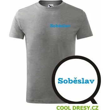 Dětské tričko Soběslav - Barva: tmavě šedý melír, Velikost 10let