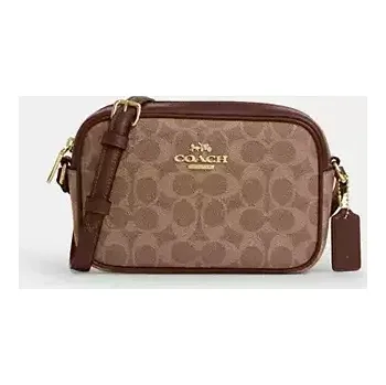 Kabelka COACH dámská malá kabelka Jamie Canvas světle hnědá