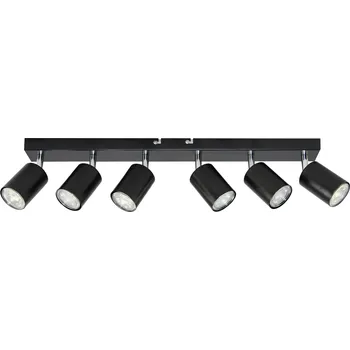 Nástěnné svítidlo Černé nástěnné/stropní svítidlo 6xGU10, IP20