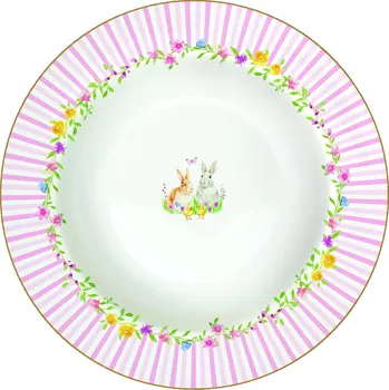 Talíř Easy Life Porcelánový polévkový talíř Happy Easter