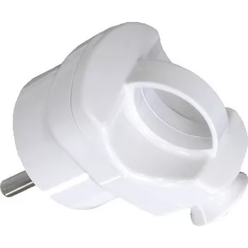 Elektrická zásuvka Bílá úhlová zástrčka s rukojetí, 230V