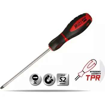 Šroubovák DEDRA-EXIM Plochý šroubovák 8x175mm, ocel S2, dvoumateriálová rukojeť 17W007