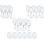 ERNESTO® Sada sklenic se zlatým okrajem, 6dílná