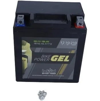 Motobaterie Motocyklová baterie 12V 10Ah/210A P+ gelová (rozměry: 135x90x145) YB10LB2 INTACT - AKUMULATORY MOTO.