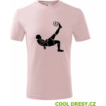 Chlapecké tričko Dětské tričko s fotbalistou 5 - Barva: růžová, Velikost 10let
