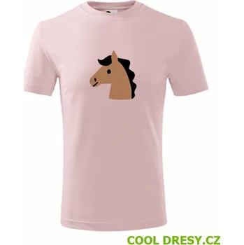 Chlapecké tričko Dětské tričko s koníkem 4 - Barva: růžová, Velikost 6let