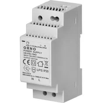 spínaný zdroj ORNO 12V Napájecí zdroj na DIN lištu DC 2A, 24W