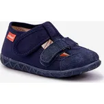 Pantofle Milami Dětské Na Suchý Zip Reathiana Barva: Modrá, Velikost: 21