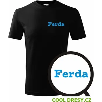 Dětské tričko Ferda - Barva: černá, Velikost 8let