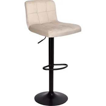 Jídelní židle Barová židle ARAKO sametová, černá / béžová