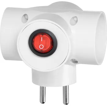 vypínač a zásuvka Rozbočovač do zásuvky 3x2 s vypínačem