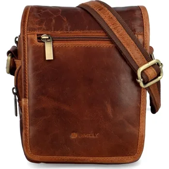 DIVILEY Pánská kožená taška přes rameno Marian koňak