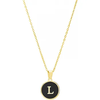 Módní doplněk Troli Originální pozlacený náhrdelník s písmenem L + 2 měsíce na vrácení zboží