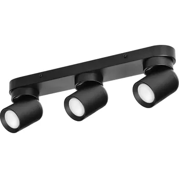 Černý stropní reflektor 3xGU10 IP20