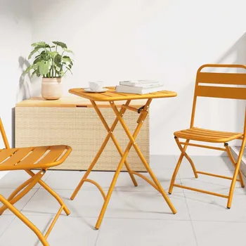 Zahradní stůl Bistro stolek Hořčicově žlutá 55 x 55 x 72,5 cm IM_42002945