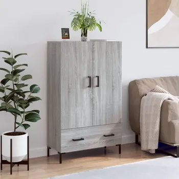 Příborník do zásuvky Nábytek XL Skříň highboard šedá sonoma 69,5 x 31 x 115 cm kompozitní dřevo 828242