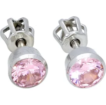 Náušnice Goldstore Stříbrné náušnice růžové pecky Varianta: stříbrné náušnice