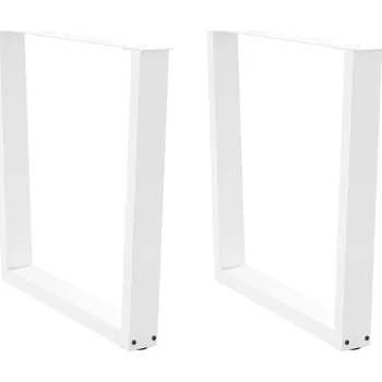 vidaXL Nohy k jídelnímu stolu ve tvaru V, 2 ks, bílé, 80 x (72-73,3) cm, ocel