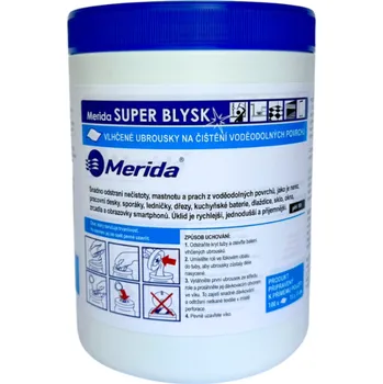 Utěrka Merida Vlhčené ubrousky na čištění voděodolných povrchů Merida Super Blysk TUBA
