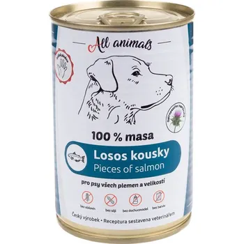 Krmivo pro psa ALL ANIMALS DOG losos kousky 400 g –⁠⁠⁠⁠⁠⁠ EXPIRACE