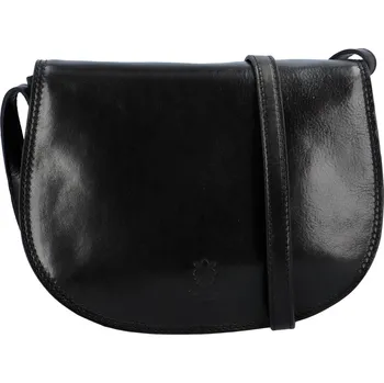 Kabelka Prostorná dámská kožená crossbody taška Melinda, černá