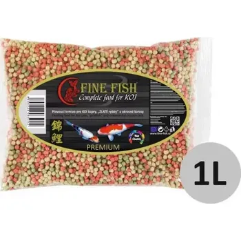 Krmivo pro rybičky FINE FISH KOI Color BALLS Mix PREMIUM 1l