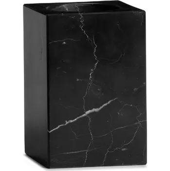 Držák na kartáček Stojan na zubní kartáčky z černého mramoru