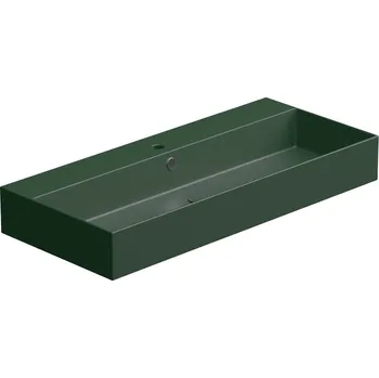 Umyvadlo Zenith BW 102 hranaté, keramické, smeraldo matné, 102x46 cm, ZELAVBW102036