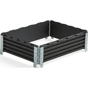 paleta Paletový nástavec, 800x600x200 mm, plastový, černý