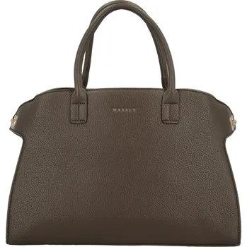 Módní dámská koženková kabelka do ruky Landony, tmavě hnědá