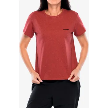 Dámské tričko Dámské tričko Patagonia P-6 Logo Responsibili-Tee - potters red