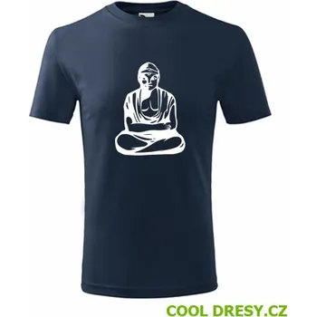 Dětské tričko Buddha - Barva: námořní modrá, Velikost 10let