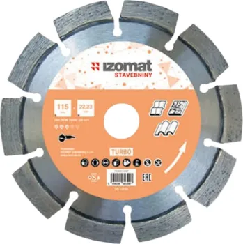 Řezný kotouč Diamantový kotouč IZOMAT TURBO Jet 125 mm segment