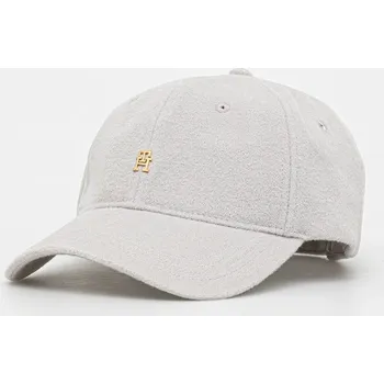 Kšiltovka Vlněná kšiltovka Tommy Hilfiger šedá barva, AW0AW17773 09X, vel. ONE SIZE